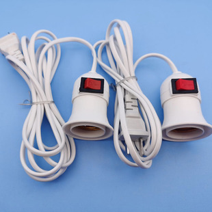 E27 screw with switch lamp holder with wire suspended lamp plug 2.5 meters lamp power cord manufacturers wholesale
