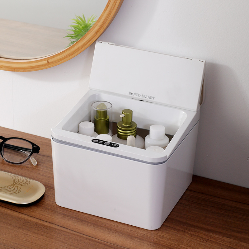 Smart Induction Electric Desktop Car Trash Bin Storage Box Table Dormitory Office Tissue Box Snacks Box