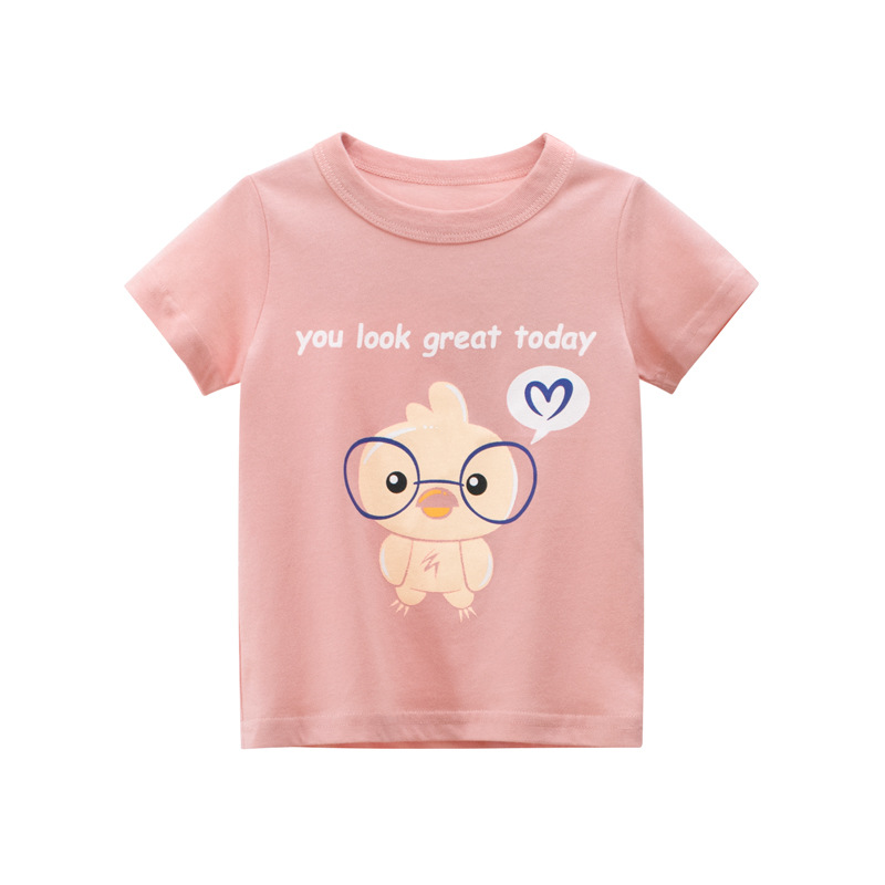 Korean version of children's clothing summer new factory direct baby short sleeve T-shirt cute girls top children's clothes on a commission basis