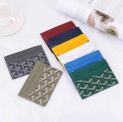 in stock 2024 new goyard men's and women's credit card coin purse dog tooth card holder card set elegant card holder cross-border