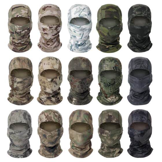 Camouflage Headgear Outdoor Riding Mask Hiking Sunscreen Sunscreen Cold-proof Quick-drying Sweat-wicking Mask Spot Supply