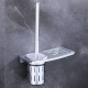 Large tray aluminum cup toilet brush holder [bright sand]]