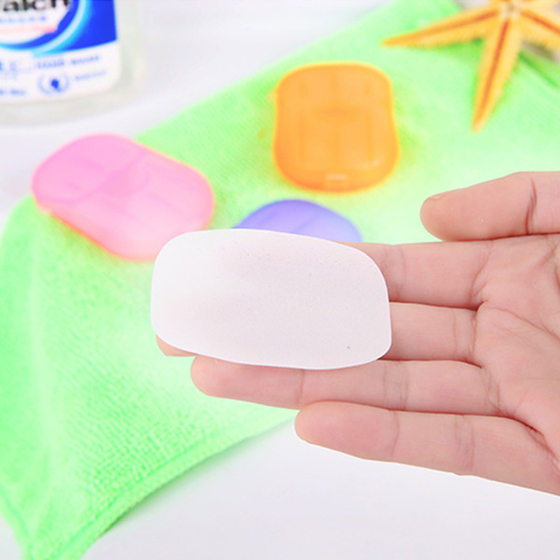 Travel Disposable Soap Box Soap Tablets Portable Petals Hand Washing Tablets Small Soap Tablets Mini Soap Paper