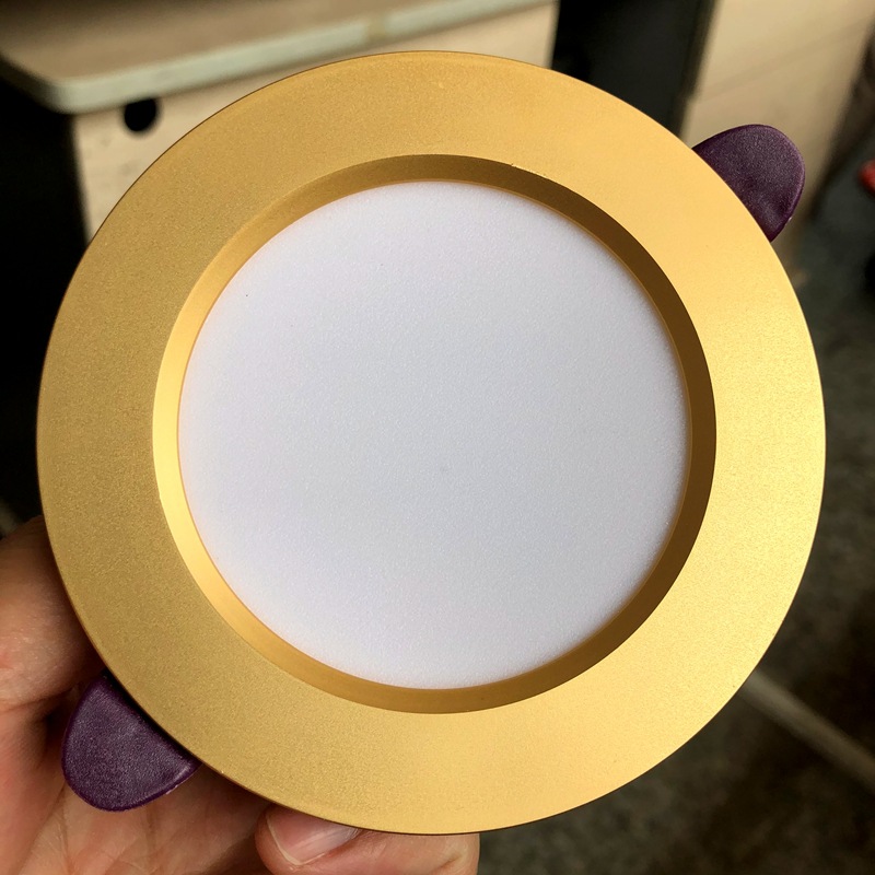 led downlight three-color dimming spotlight 7.5 opening 7/8/9cm 5W embedded household hole lamp living room small lamp
