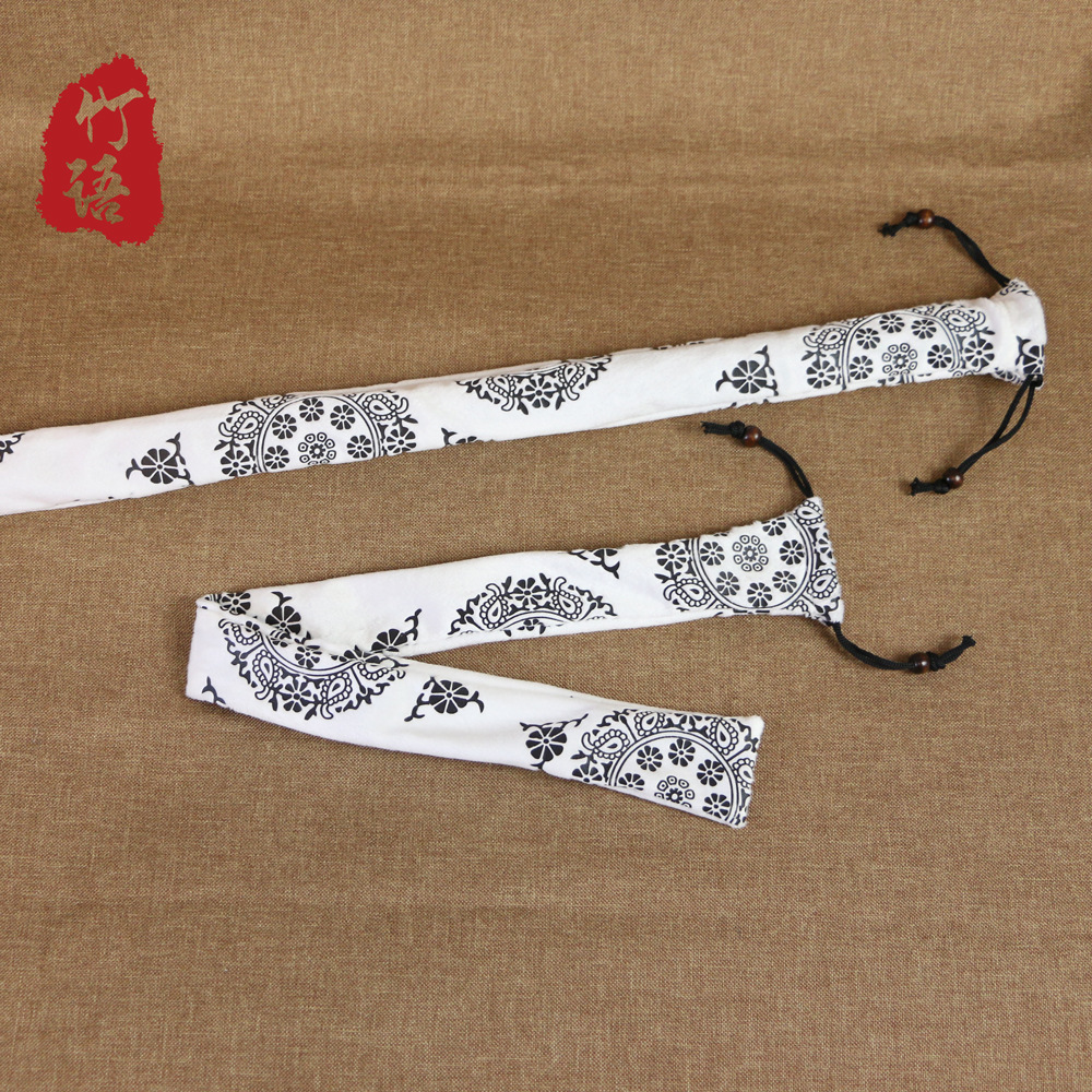 Double bead flute set packaging velvet bag can be set to make bamboo flute cave flute manufacturers cooperation can produce multiple specifications