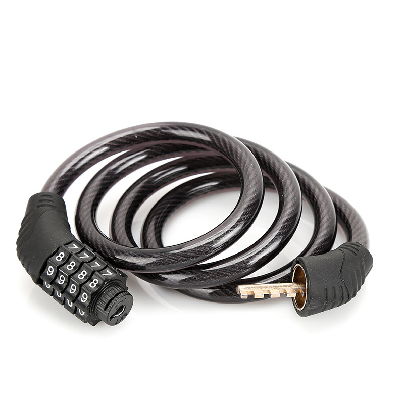 Mountain bike four-digit combination lock bicycle lock wire chain lock riding equipment accessories smooth car industry
