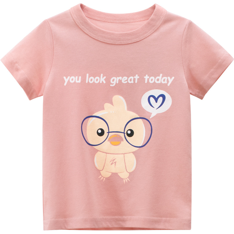 Korean version of children's clothing summer new factory direct baby short sleeve T-shirt cute girls top children's clothes on a commission basis