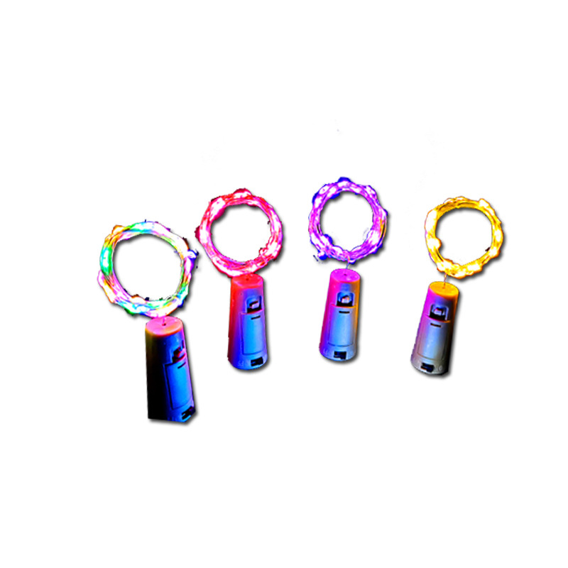 Cross-Border best selling button cell red wine bottle stopper light string Christmas holiday decorative lights copper wire lights led copper wire lights