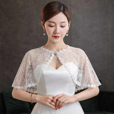 Lace Short Shawl Coat Women's Cape Shoulder Shawl Summer All-match Thin Bridal Dress Outer Cardigan