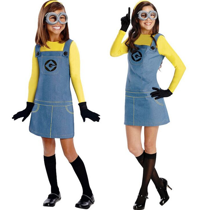 Halloween performance costume children's minions cosplay costume cartoon God steal milk dad performance costume