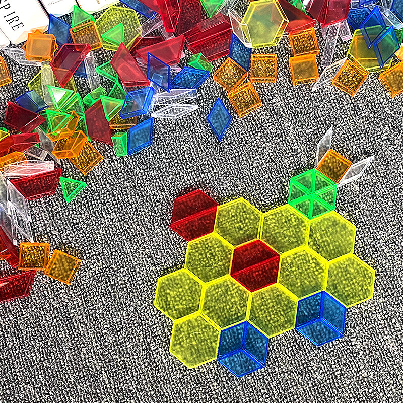 カラフルな透明な中空ビルディングブロック 6 列 6 色数学早期教育科学教育ツール 180 個|undefined