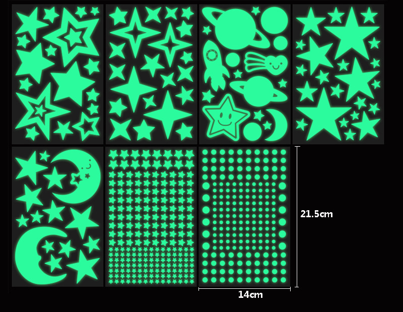 新しい暗闇で光るバブルステッカークリエイティブ Diy 光壁デカール環境に優しい取り外し可能な壁アート|undefined
