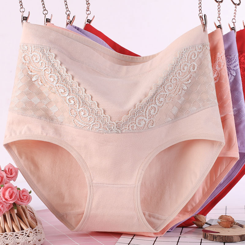 910 Chubby Mother's Underwear High Waist Cotton All Cotton Middle-aged Women's Pants Oversize Plus Large Size Shorts