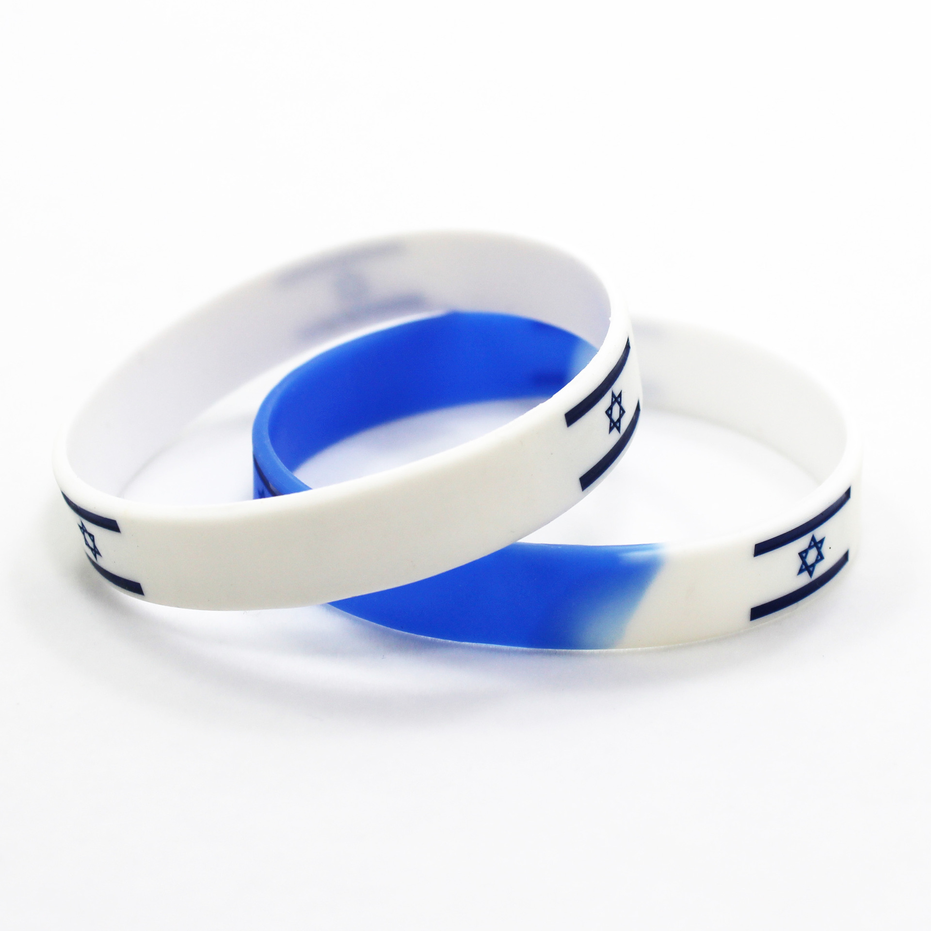 Concave coloring non-fading flag bracelet Israel flag silicone bracelet ISRAEL bracelet flag bracelet