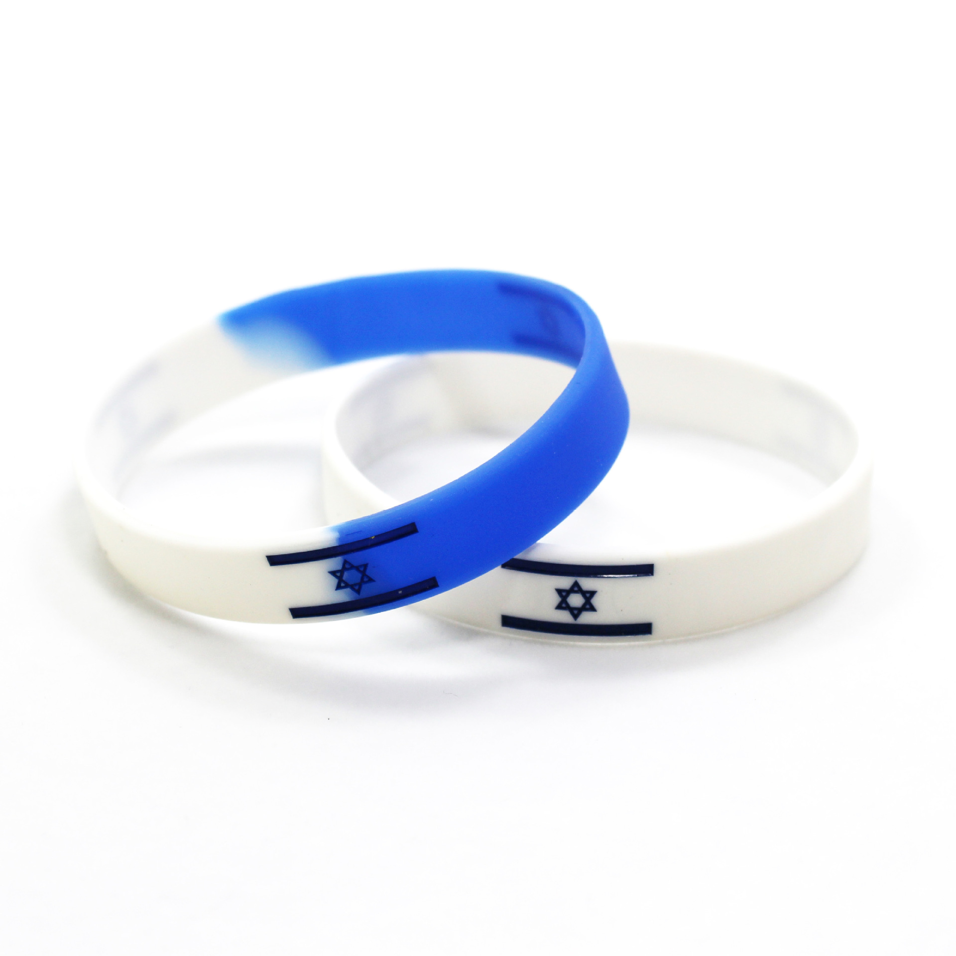 Concave coloring non-fading flag bracelet Israel flag silicone bracelet ISRAEL bracelet flag bracelet