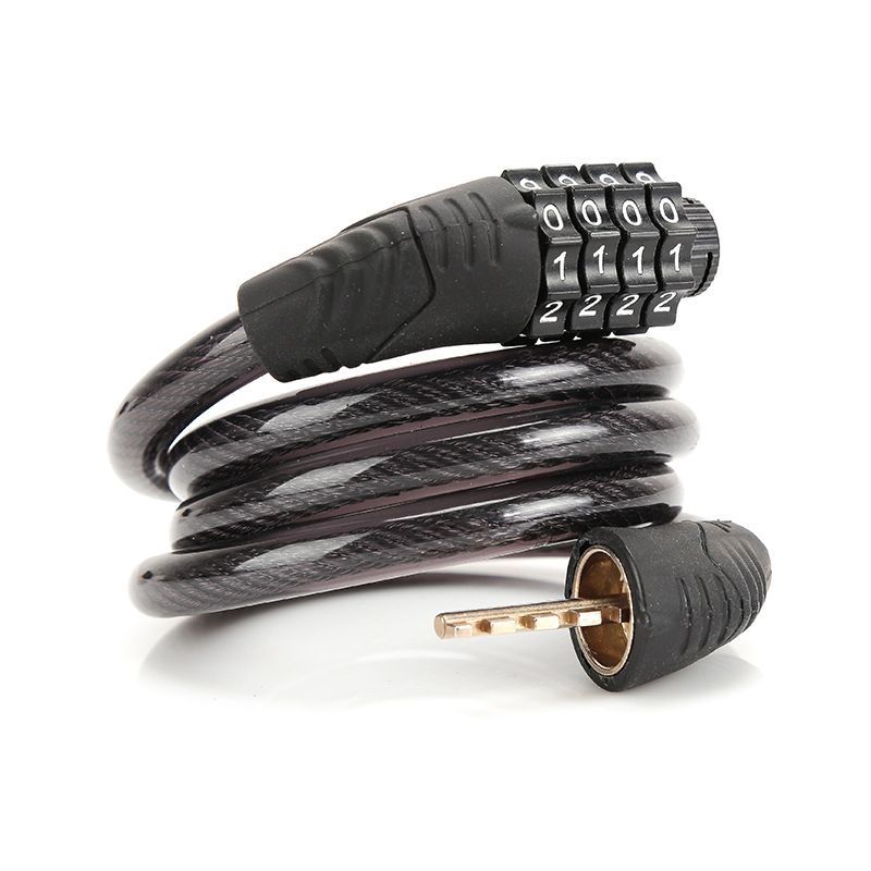 Mountain bike four-digit combination lock bicycle lock wire chain lock riding equipment accessories smooth car industry