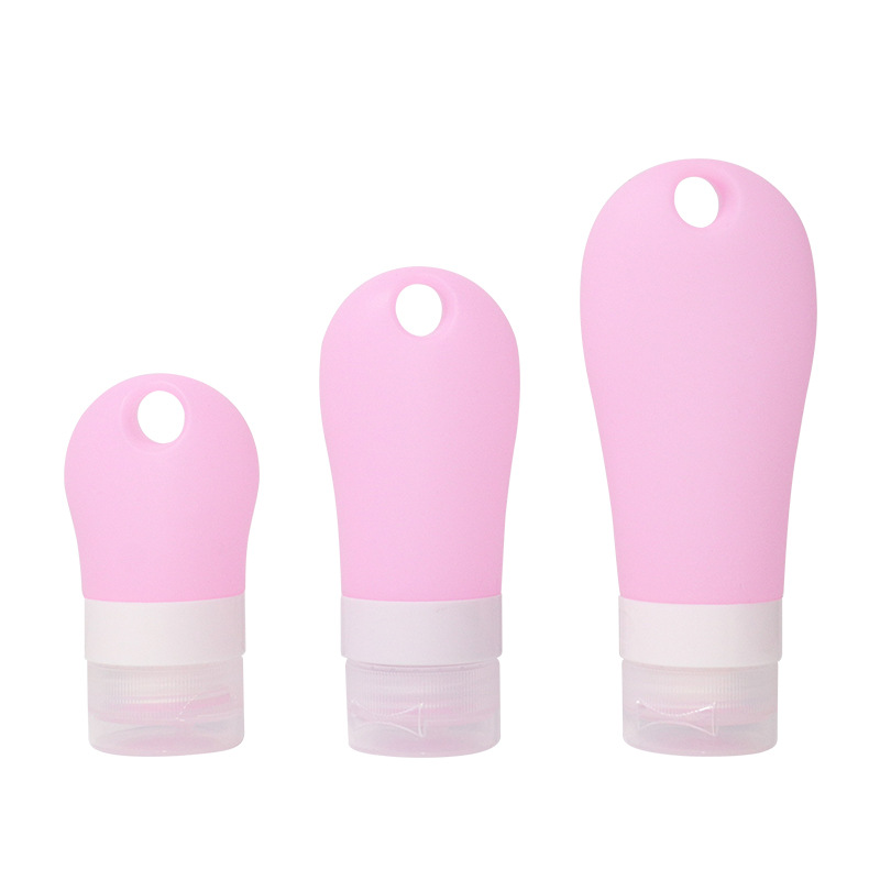 Cross-border Hot Selling Silicone Travel Bottle Hole Type with Hanging Buckle Silicone Travel Bottle Silicone Bottle Can be Directly Supplied by Factory