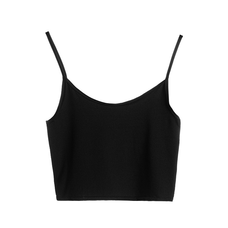 Single piece packaging spell many explosions black and white solid color round neck strap tube top strap sweater strap