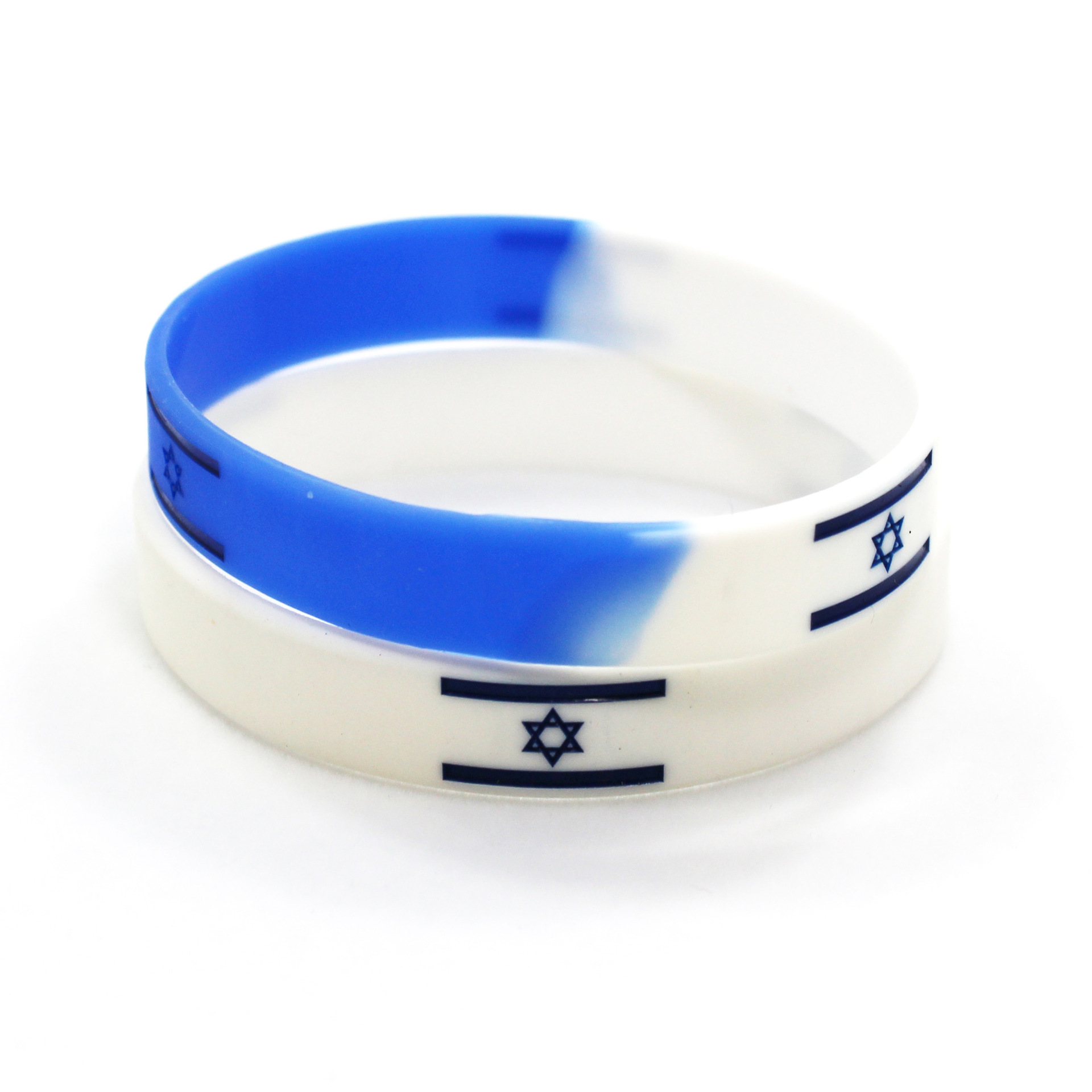Concave coloring non-fading flag bracelet Israel flag silicone bracelet ISRAEL bracelet flag bracelet