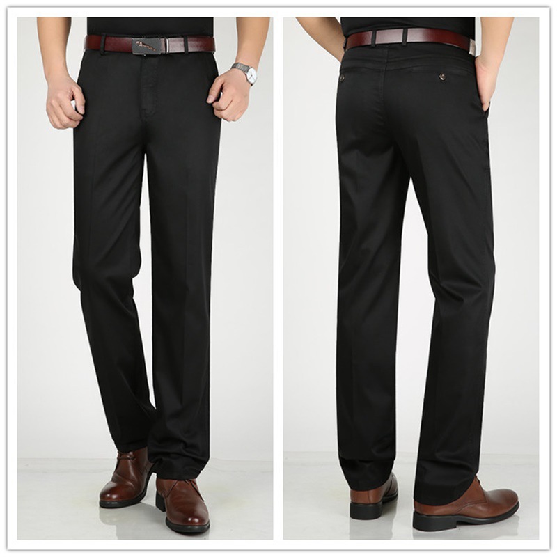Spring and Summer New Middle-aged Men's Casual Pants Middle-aged Straight Loose Business Pants Large Casual Men's Pants