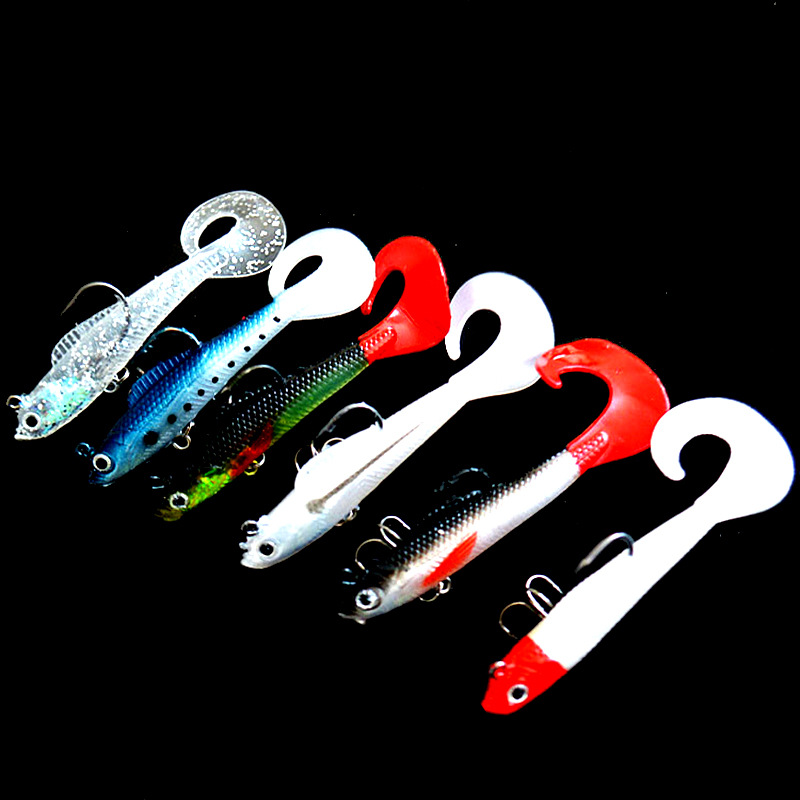 Свинцовая рыба с рулонным хвостом Luya Bait Soft Bait Luya Bait рыболовные снасти оптом моделирование Luya бионическая приманка мягкий хвост поддельная приманка