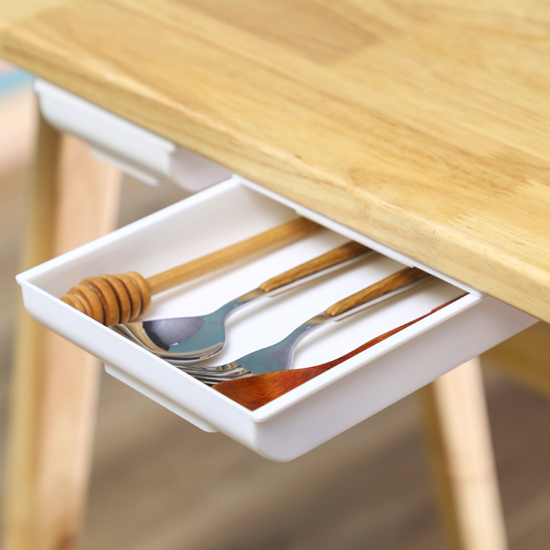 Simple Wall Hanging Drawer Type Storage Box Household Punch-free Cosmetic Brush Finishing Box Office Stationery Storage Box