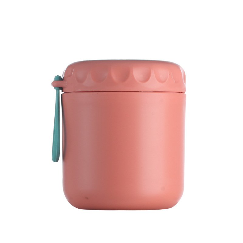 INS Internet Celebrity 304 Stainless Steel Heat Preservation Soup Cup Portable Oatmeal Porridge Milk Children's Soup Jar Adult Double Layer Breakfast Cup