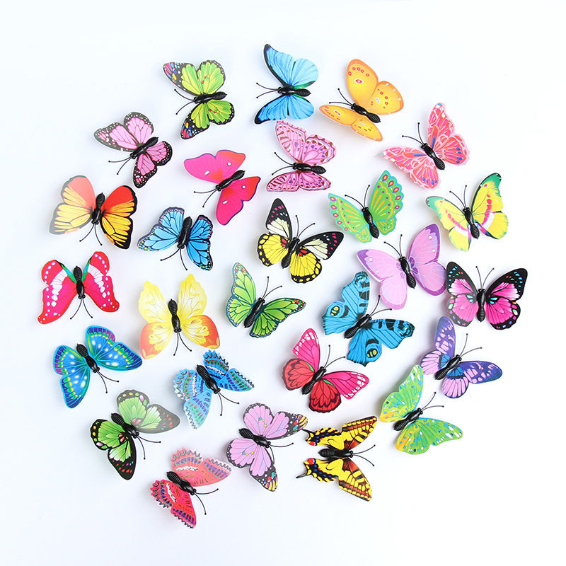 4.5cm magnetic simulation butterfly refrigerator 3d three-dimensional creative micro decorative accessories magnet butterfly manufacturers