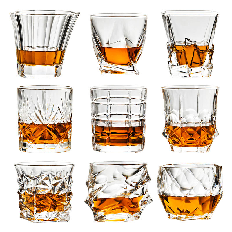 Whiskey glass wine glass foreign wine glass classical glass drinking glass brandy glass bar wine set beer glass