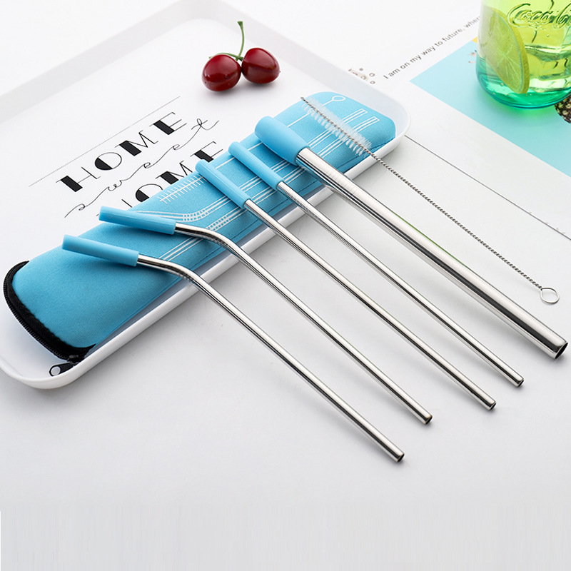 stainless-steel-straws-three-piece-set-silicone-head-straw-set-yeti-cup-milk-tea-straws-18-8-food-grade