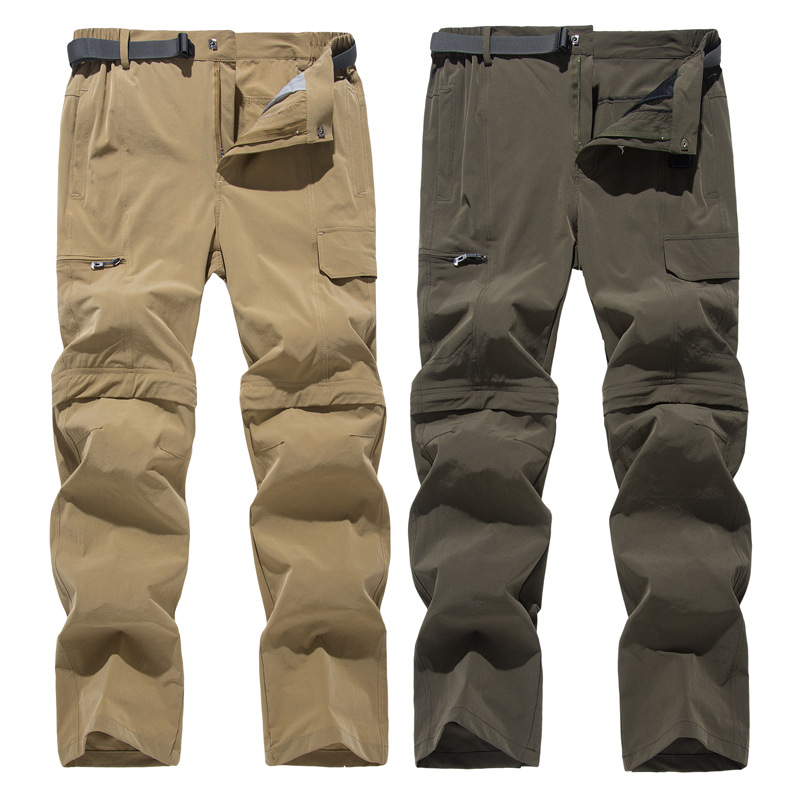 Outdoor Sports Casual Quick-drying Pants Men's Quick-drying Pants Women's Removable Summer Four-sided Elastic Mountaineering Pants Cross-Border