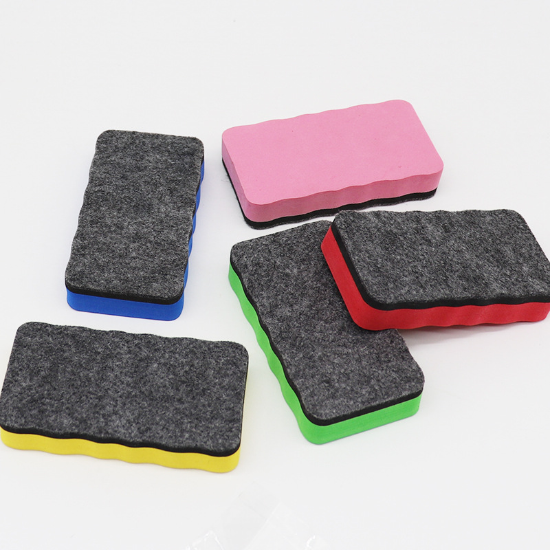 Factory wholesale color EVA felt cloth whiteboard eraser new rectangular 10.5*5.5*2 board eraser low price generation
