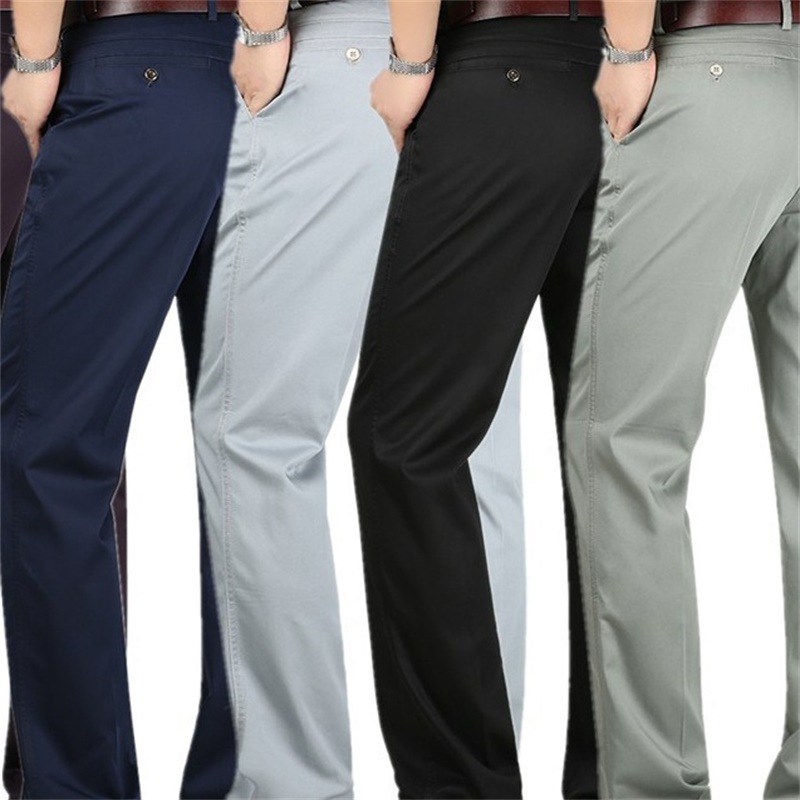 Spring and Summer New Middle-aged Men's Casual Pants Middle-aged Straight Loose Business Pants Large Casual Men's Pants