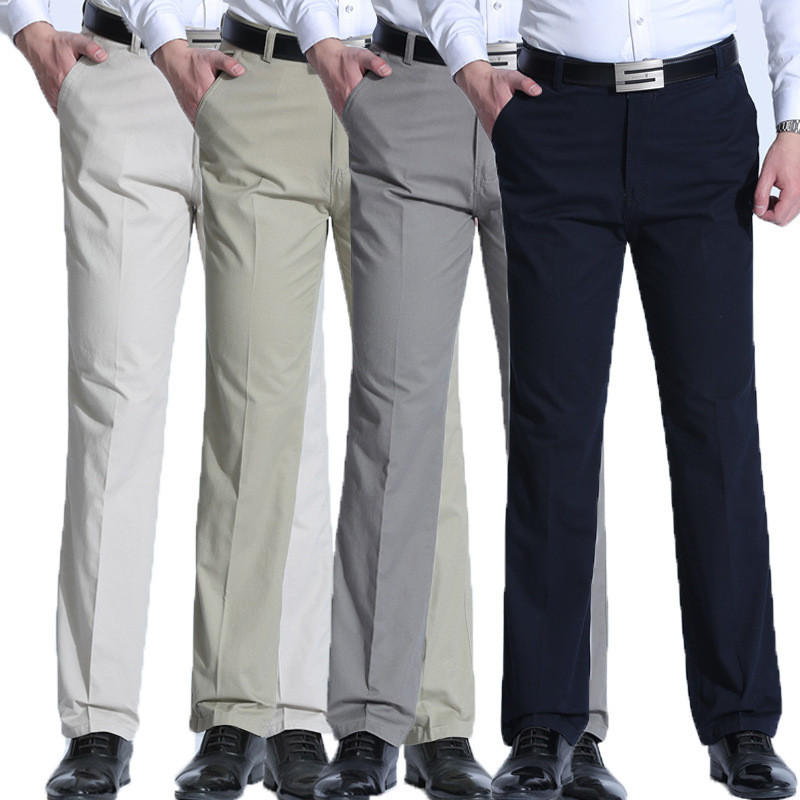 Spring and Summer New Middle-aged Men's Casual Pants Middle-aged Straight Loose Business Pants Large Casual Men's Pants