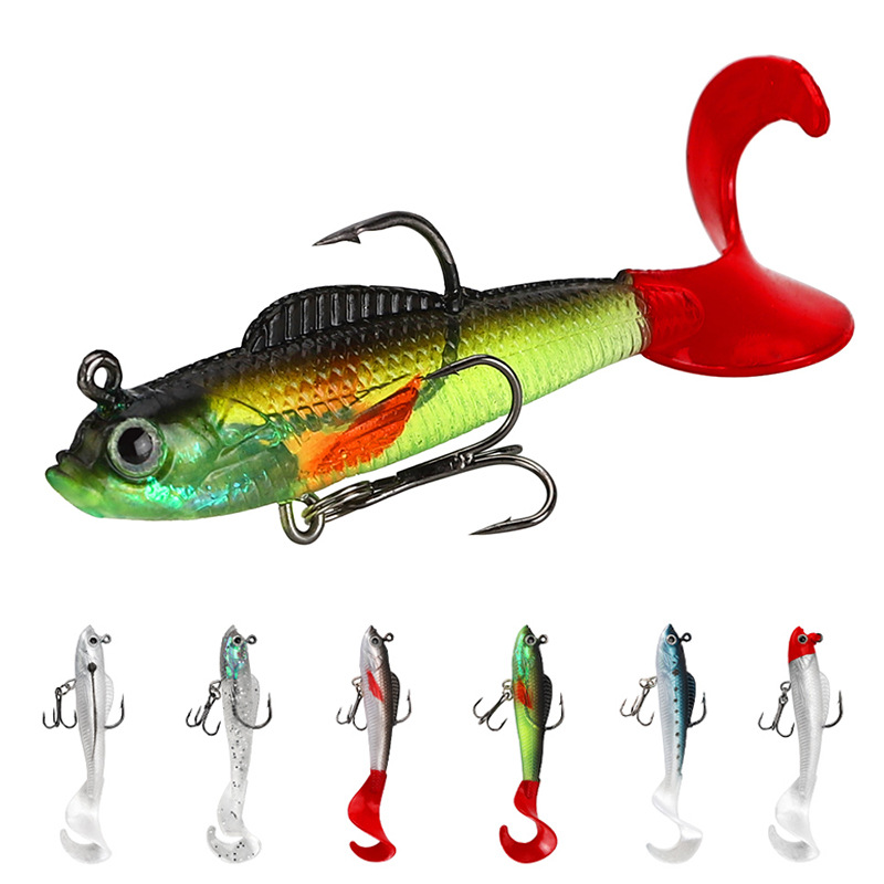 Свинцовая рыба с рулонным хвостом Luya Bait Soft Bait Luya Bait рыболовные снасти оптом моделирование Luya бионическая приманка мягкий хвост поддельная приманка