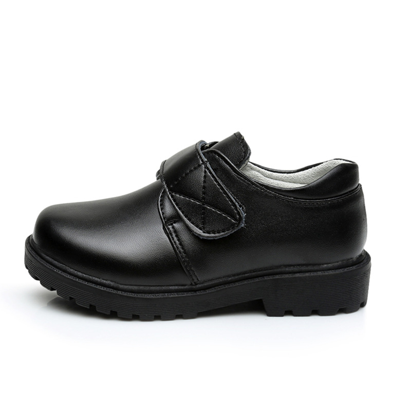 Children's Leather Shoes School Shoes Real Cowhide Two-layer Leather Black Shoes for Boys and Boys for Primary and Secondary School Students