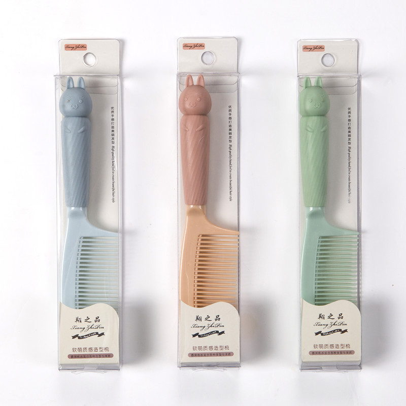 Cute soft adorable silicone cartoon rabbit comb home girls ins Wind dormitory practical massage comb wholesale