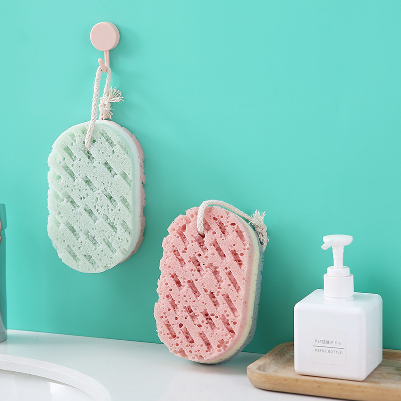 Household Bath Ash Sponge Towel for Men and Women Bathing Ash Sponge Exfoliating Corneous Three-color Bath Towel Bath Towel