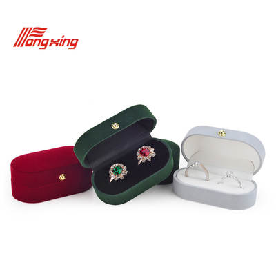 Tongxing packaging spot flannel pair box wholesale wedding ring earring box high-end jewelry box jewelry storage box