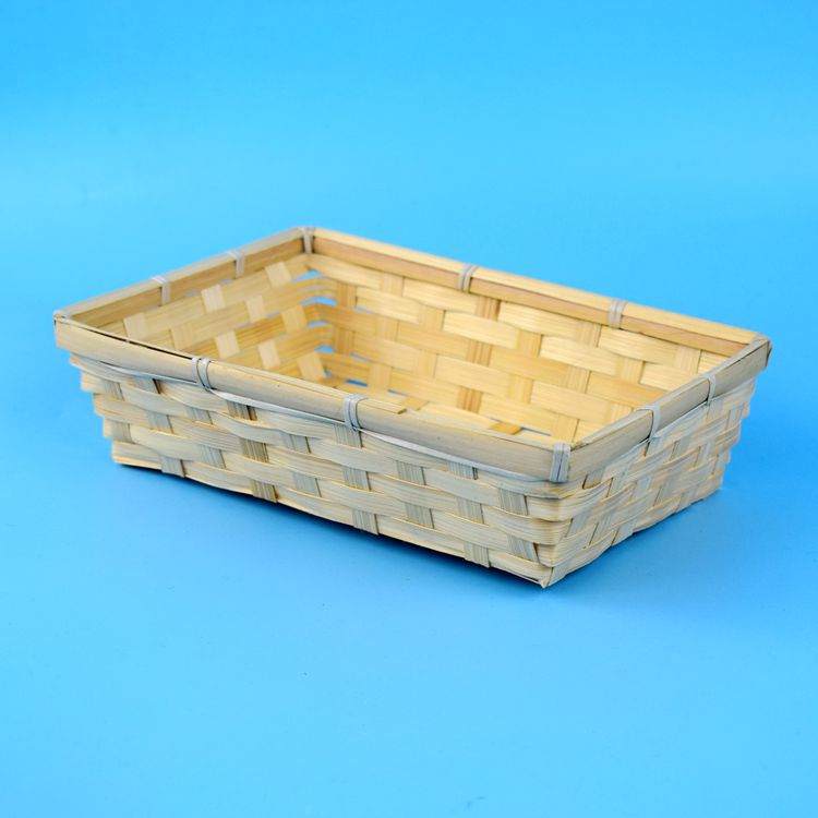 Picnic Basket small basket bamboo basket storage basket square large kitchen woven fruit egg storage box Rattan