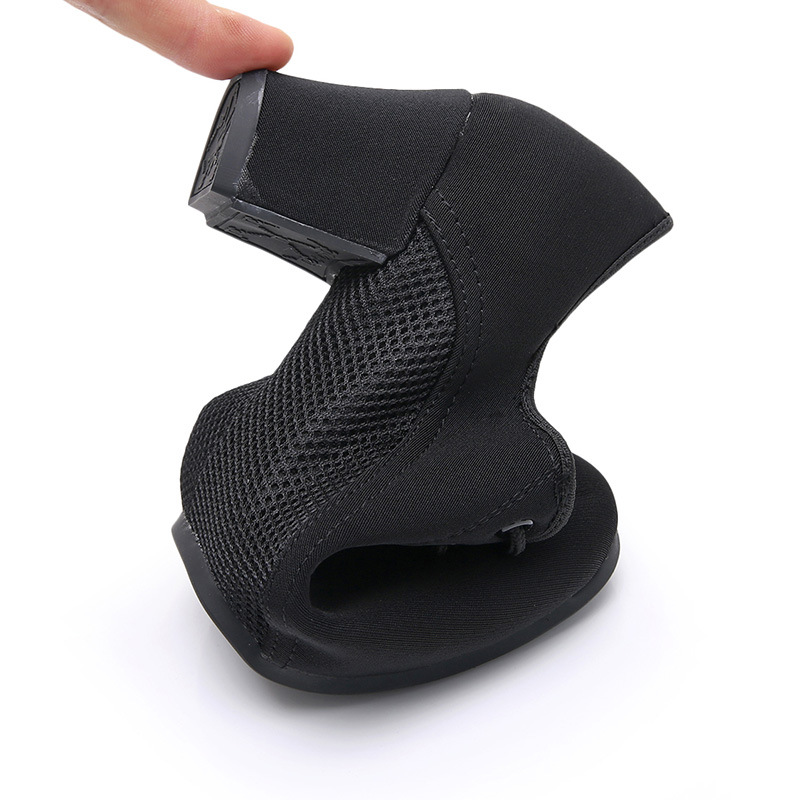 New Oxford cloth mesh cloth dance shoes high heel Latin dance shoes square dance shoes sailor dance women's generation of hair
