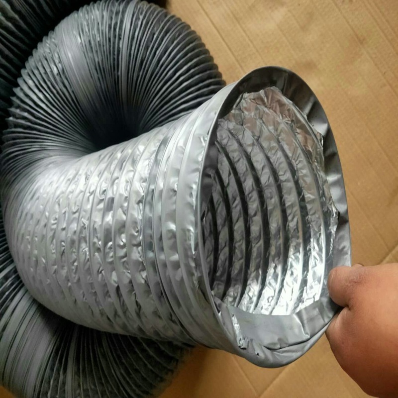 アルミ箔プラスチック複合ホース新風ホース二重空調換気黒色二重アルミ箔ホース|undefined