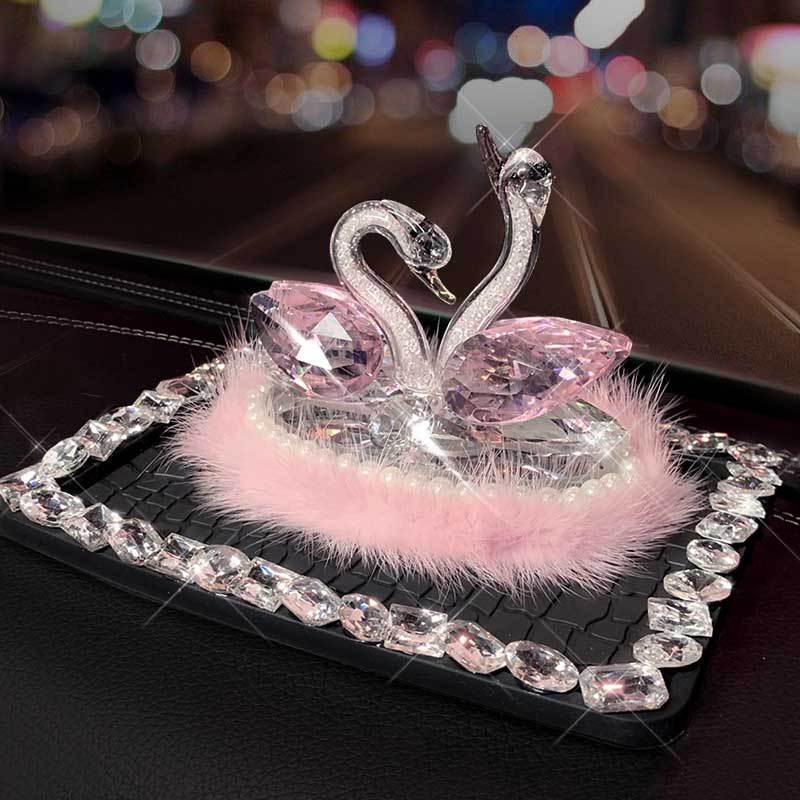 Car perfume decoration car interior swan crystal internet celebrity high-end creative goddess style ornaments light fragrance car perfume seat 