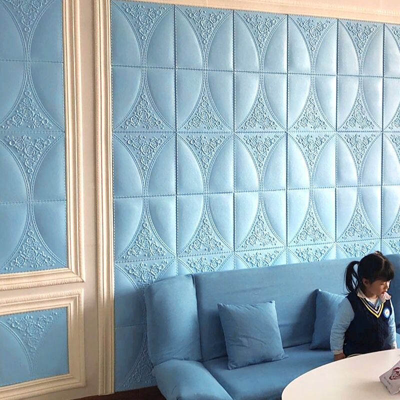 Waterproof self-adhesive 3D three-dimensional skirting wall stickers TV background wall border edge banding foam waistline decorative stickers