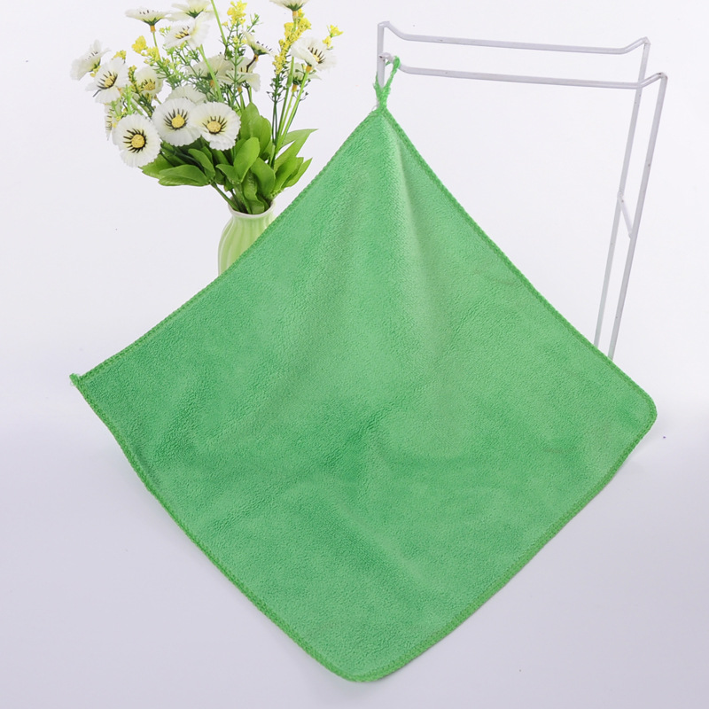 Wholesale 300 grams of household cleaning special small square towel thickened towel fine fiber household cleaning dish towel