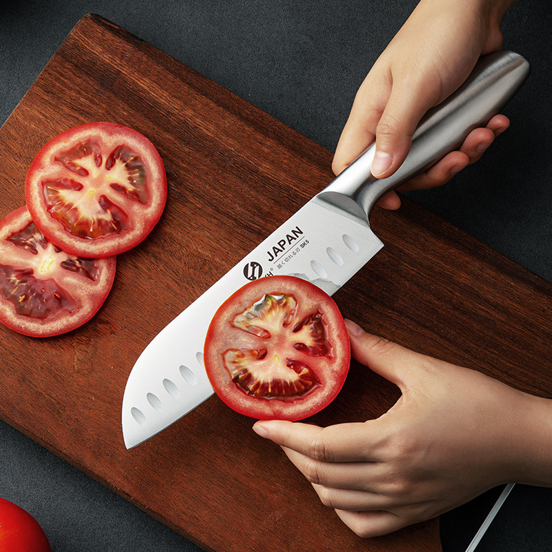 Chef knife 7-piece hollow handle knife suit stainless steel household slicing kitchen knife Yangjiang kitchen gift knife set