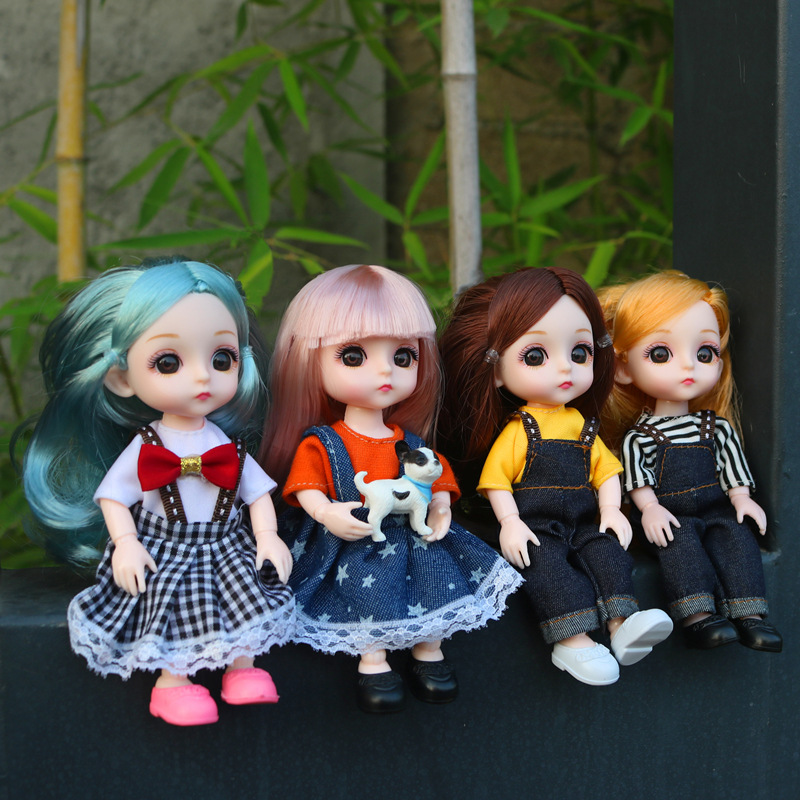 Одежда для куклы принцессы BJD 16-17 см, повседневный костюм с шарниром 6 дюймов, 13 суставов, ob11, Одежда для куклы Лолиты