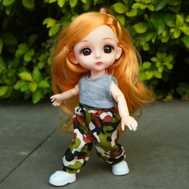 Одежда для куклы принцессы BJD 16-17 см, повседневный костюм с шарниром 6 дюймов, 13 суставов, ob11, Одежда для куклы Лолиты