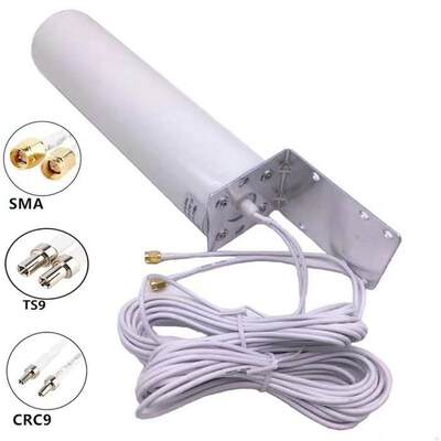 3G 4G LTE outdoor signal amplification dual-wire barrel SMA male connector demodulator gateway antenna 5 m