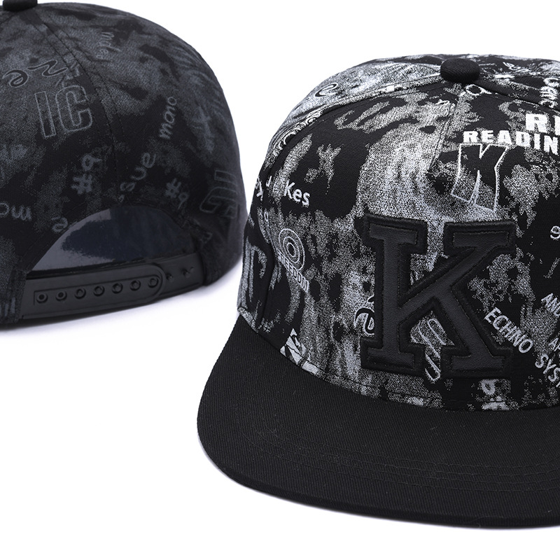 Hip hop baseball cap hat flat edge hip hop style hip hop hat Korean style peaked cap hip hop fashion personality flat brim hat